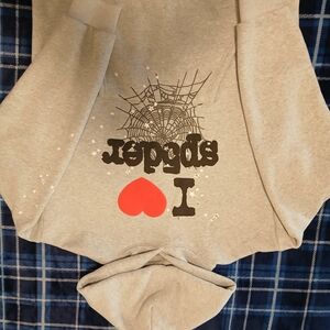 Gray Hoodie with Spider Web Design